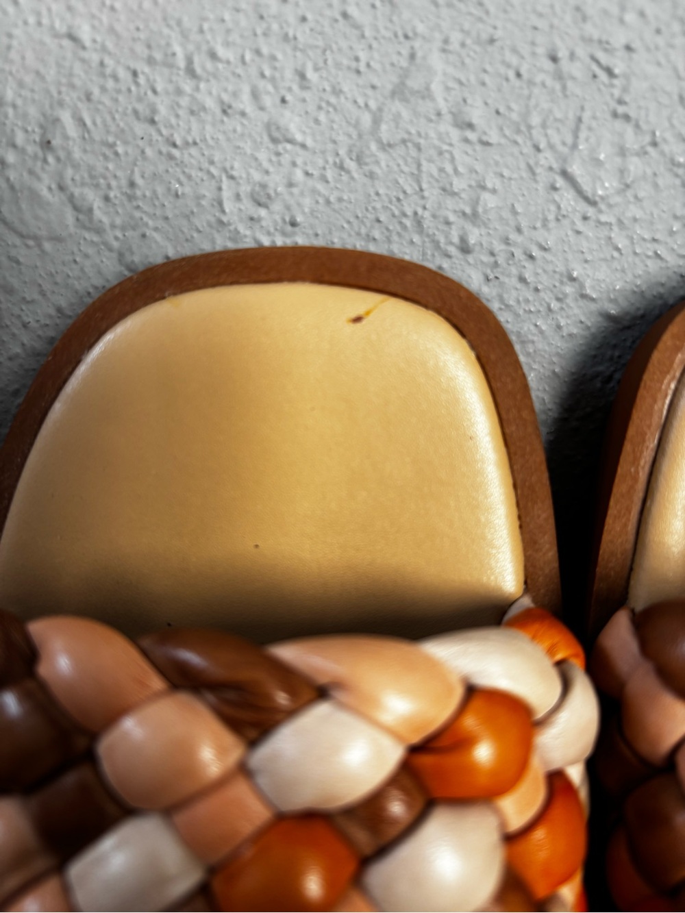 Madewell Tan & Orange Slide Sandals 7 - Picture 9 of 11